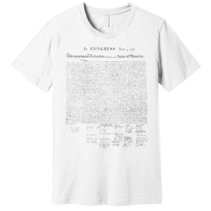 Declaration Of Independence Liberty USA Constitution America Premium T-Shirt