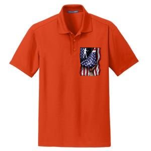 Day Of Independence Us Flag Classical Guitar Meaningful Gift Dry Zone Grid Polo