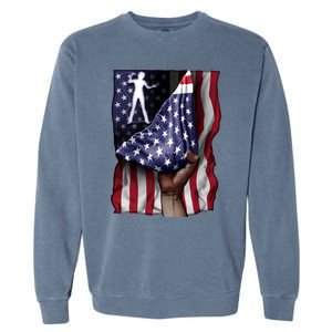 Day Of Independence Us Flag Classical Guitar Meaningful Gift Garment-Dyed Sweatshirt