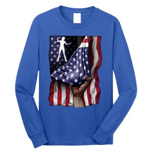 Day Of Independence Us Flag Classical Guitar Meaningful Gift Long Sleeve Shirt