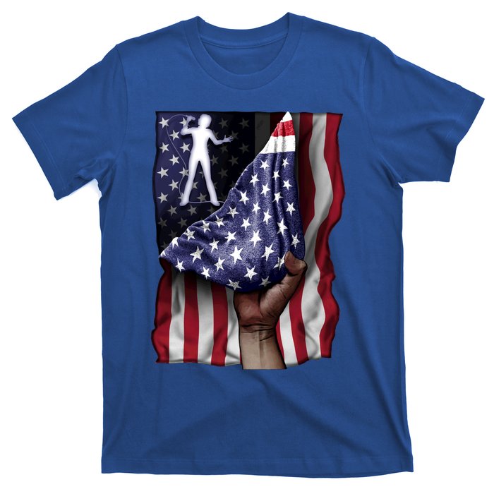 Day Of Independence Us Flag Classical Guitar Meaningful Gift T-Shirt