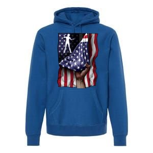 Day Of Independence Us Flag Classical Guitar Meaningful Gift Premium Hoodie