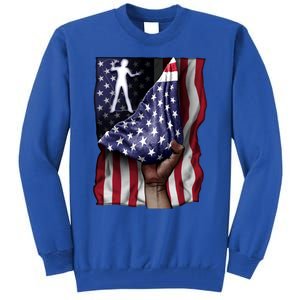 Day Of Independence Us Flag Classical Guitar Meaningful Gift Tall Sweatshirt