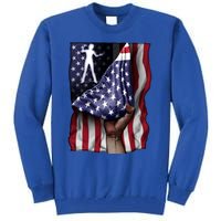 Day Of Independence Us Flag Classical Guitar Meaningful Gift Tall Sweatshirt