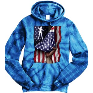 Day Of Independence Us Flag Classical Guitar Meaningful Gift Tie Dye Hoodie