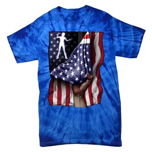 Day Of Independence Us Flag Classical Guitar Meaningful Gift Tie-Dye T-Shirt