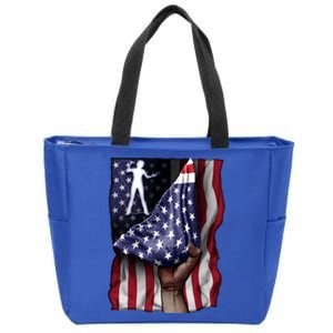 Day Of Independence Us Flag Classical Guitar Meaningful Gift Zip Tote Bag