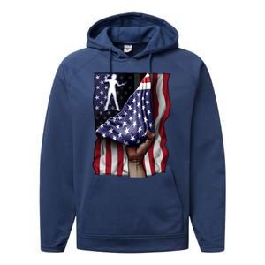 Day Of Independence Us Flag Classical Guitar Meaningful Gift Performance Fleece Hoodie