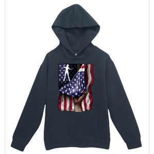 Day Of Independence Us Flag Classical Guitar Meaningful Gift Urban Pullover Hoodie