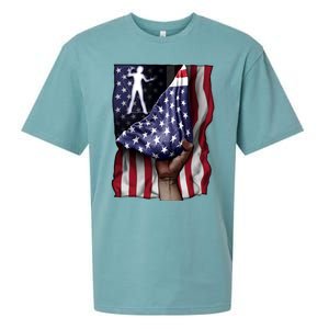 Day Of Independence Us Flag Classical Guitar Meaningful Gift Sueded Cloud Jersey T-Shirt