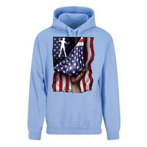 Day Of Independence Us Flag Classical Guitar Meaningful Gift Unisex Surf Hoodie