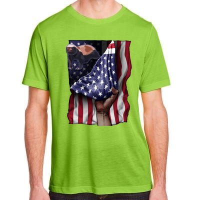 Day Of Independence Us Flag Honey Badger Gift Adult ChromaSoft Performance T-Shirt