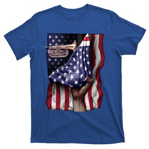 Day Of Independence Us Flag Flugelhorn Gift T-Shirt