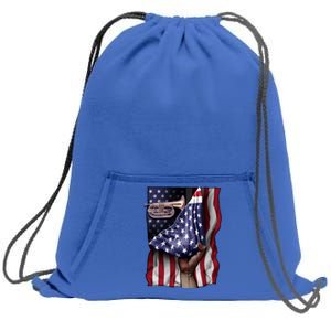 Day Of Independence Us Flag Flugelhorn Gift Sweatshirt Cinch Pack Bag