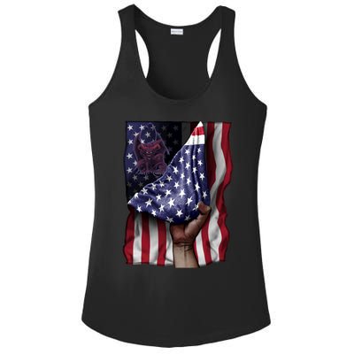 Day Of Independence Us Flag Gargoyle Gift Ladies PosiCharge Competitor Racerback Tank