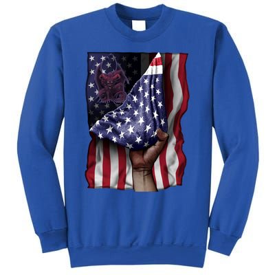 Day Of Independence Us Flag Gargoyle Gift Sweatshirt