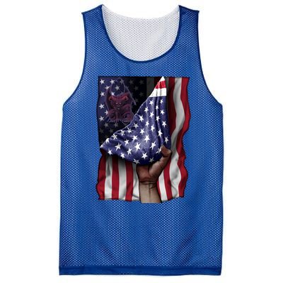 Day Of Independence Us Flag Gargoyle Gift Mesh Reversible Basketball Jersey Tank