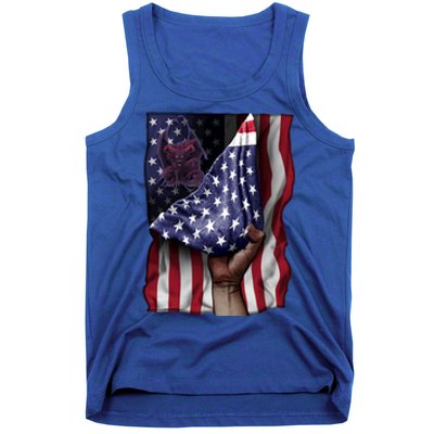 Day Of Independence Us Flag Gargoyle Gift Tank Top