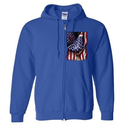 Day Of Independence Us Flag Gargoyle Gift Full Zip Hoodie