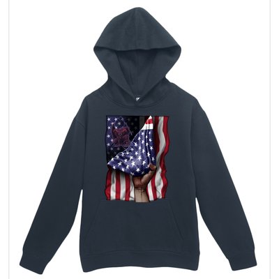 Day Of Independence Us Flag Gargoyle Gift Urban Pullover Hoodie