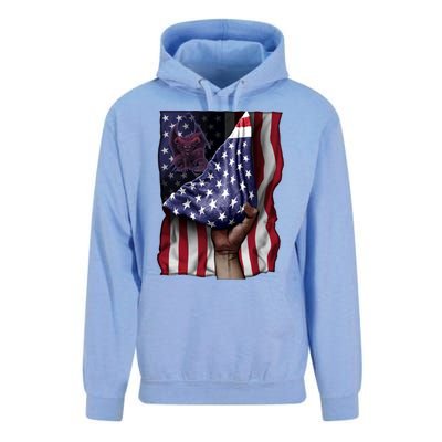 Day Of Independence Us Flag Gargoyle Gift Unisex Surf Hoodie