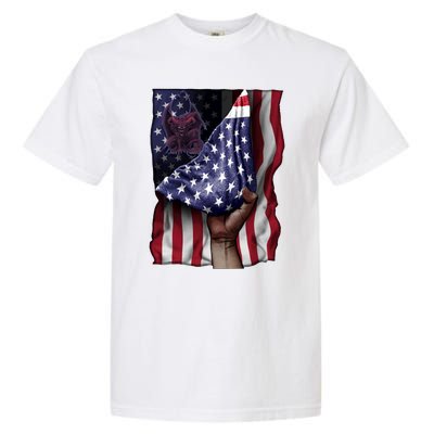 Day Of Independence Us Flag Gargoyle Gift Garment-Dyed Heavyweight T-Shirt