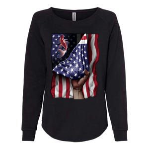 Day Of Independence Us Flag Koi Fish Gift Womens California Wash Sweatshirt