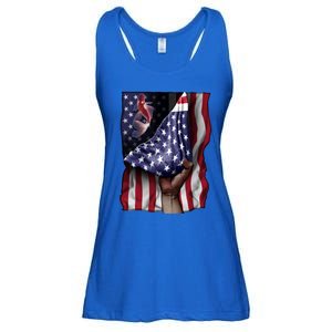 Day Of Independence Us Flag Koi Fish Gift Ladies Essential Flowy Tank