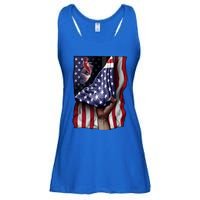 Day Of Independence Us Flag Koi Fish Gift Ladies Essential Flowy Tank