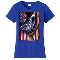 Day Of Independence Us Flag Koi Fish Gift Women's T-Shirt