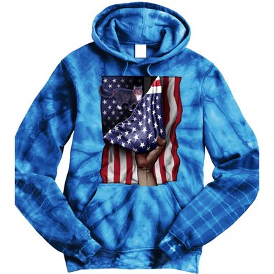 Day Of Independence Us Flag Norwegian Forest Cat Great Gift Tie Dye Hoodie