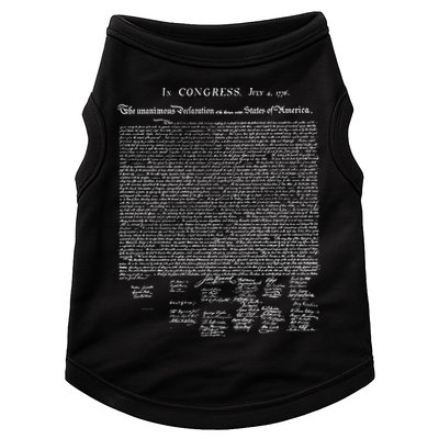 Declaration Of Independence Funny Gift Doggie Tank
