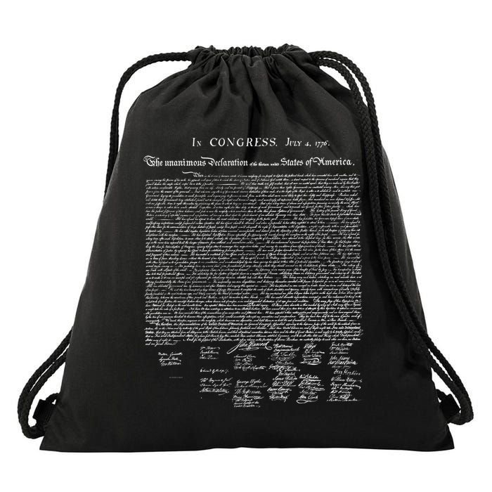 Declaration Of Independence Funny Gift Drawstring Bag