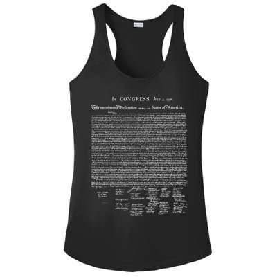 Declaration Of Independence Funny Gift Ladies PosiCharge Competitor Racerback Tank