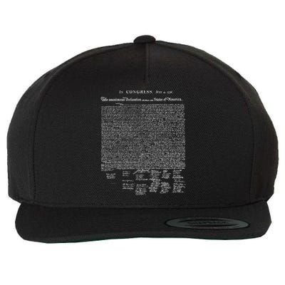 Declaration Of Independence Funny Gift Wool Snapback Cap