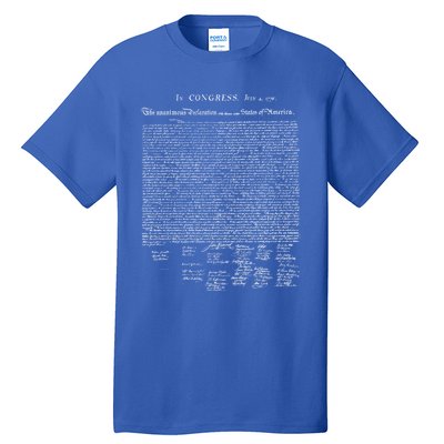 Declaration Of Independence Funny Gift Tall T-Shirt