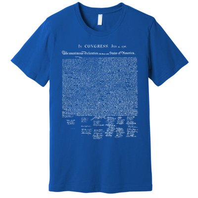 Declaration Of Independence Funny Gift Premium T-Shirt