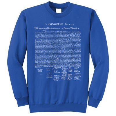 Declaration Of Independence Funny Gift Tall Sweatshirt