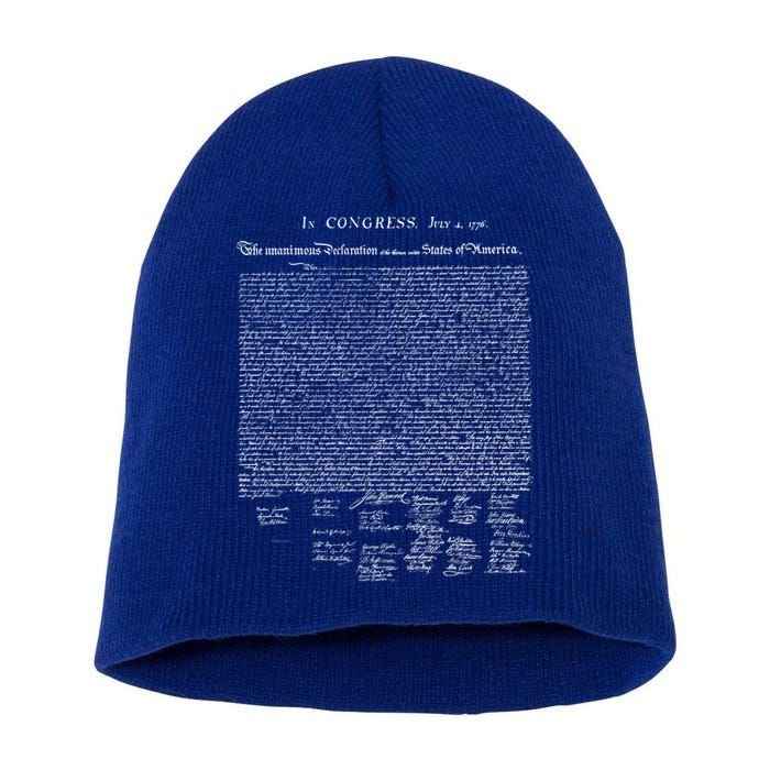Declaration Of Independence Funny Gift Short Acrylic Beanie