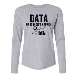 Data Or It Didn’T Happen Data Analyst Behavior Analyst Nerdy Data Scientist Womens Cotton Relaxed Long Sleeve T-Shirt