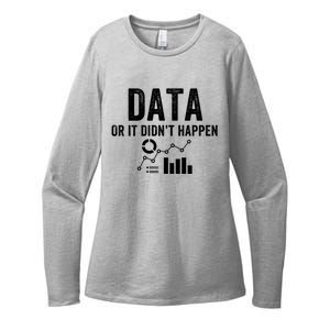 Data Or It Didn’T Happen Data Analyst Behavior Analyst Nerdy Data Scientist Womens CVC Long Sleeve Shirt