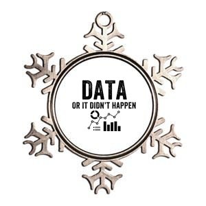 Data Or It Didn’T Happen Data Analyst Behavior Analyst Nerdy Data Scientist Metallic Star Ornament