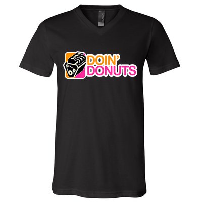 Doin' Donuts V-Neck T-Shirt