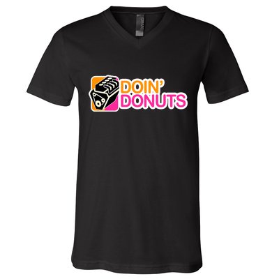 Doin' Donuts V-Neck T-Shirt