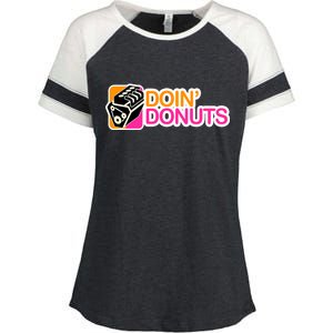 Doin' Donuts Enza Ladies Jersey Colorblock Tee