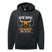 Doing Cowboy Shit All Day Performance Fleece Hoodie