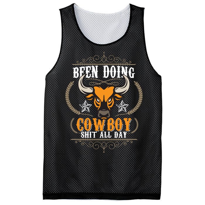 Doing Cowboy Shit All Day Mesh Reversible Basketball Jersey Tank