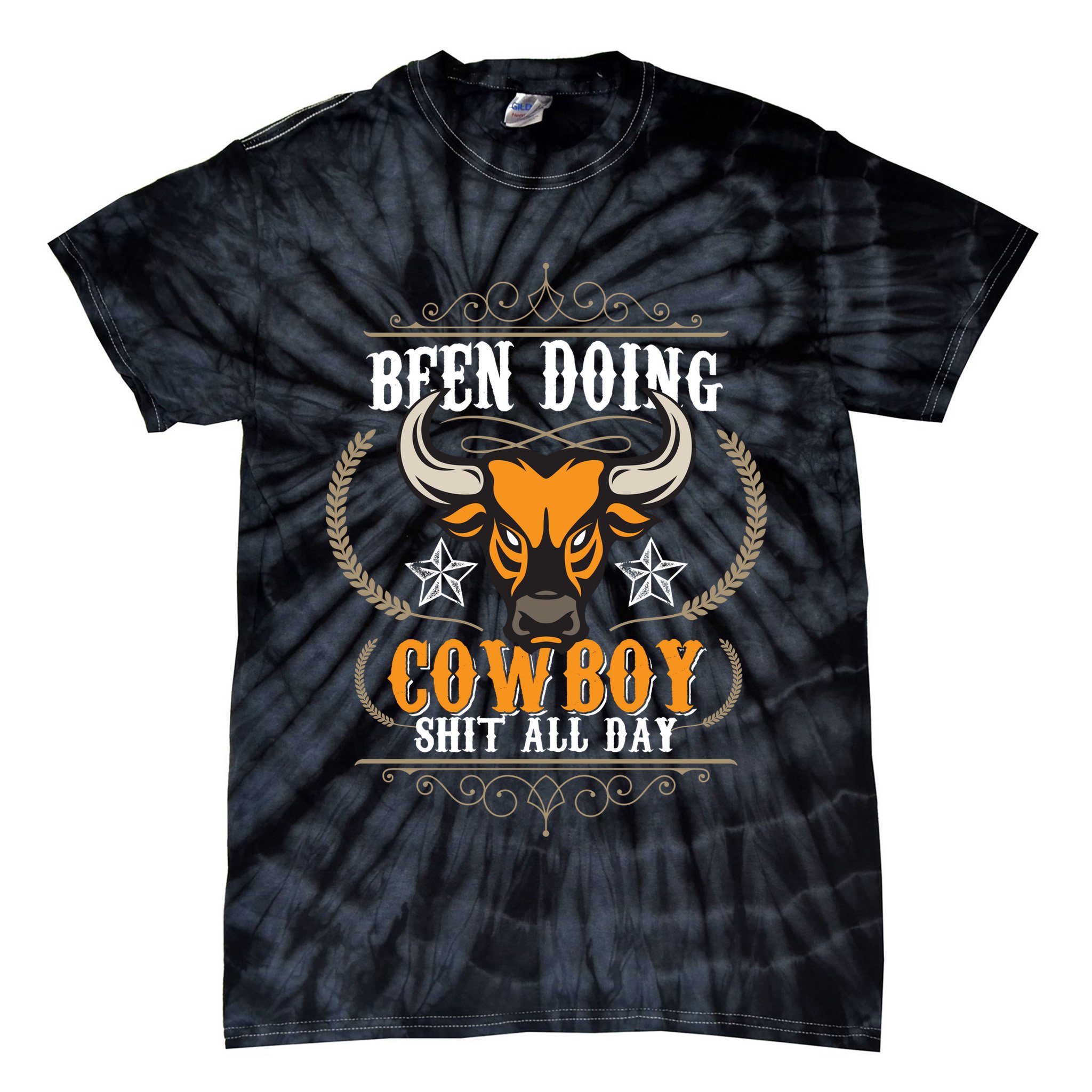 Doing Cowboy Shit All Day Tie-Dye T-Shirt