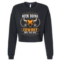 Doing Cowboy Shit All Day Cropped Pullover Crew