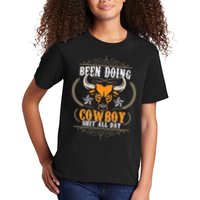 Doing Cowboy Shit All Day Kids T-Shirt